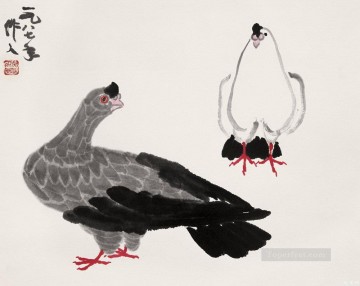  Fowl Works - Wu zuoren fowl old China ink